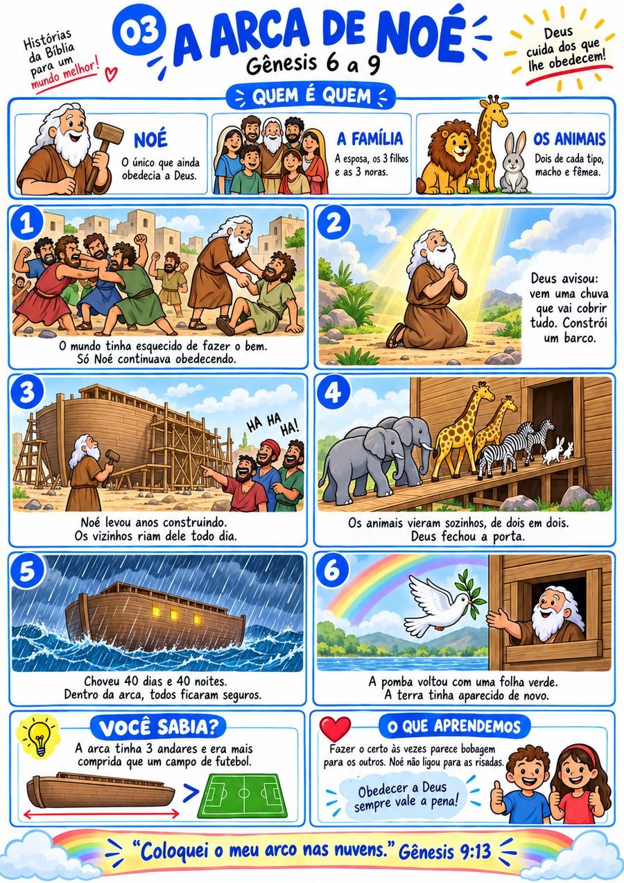 Resumo Visual da Arca de Noé, página completa